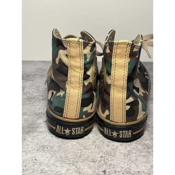 Vntg Men’s Converse High Top Military Camo Rubber Logo Rare Chuck Taylor’s ￼ main image 5